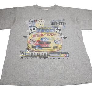 Vintage Nascar Racing M&M's Motorsports Ernie Irvan #36 T-Shirt Double-Sided 2XL